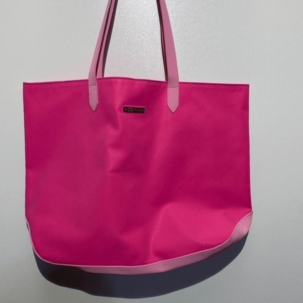 Juicy Couture Pink Nylon Tote Bag Large‎ Shoulder Bag Gold Logo Barbiecore